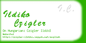 ildiko czigler business card